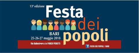 Bari, Festa dei popoli: a Parco Perotti musica, artigianato e gastronomia dal mondo